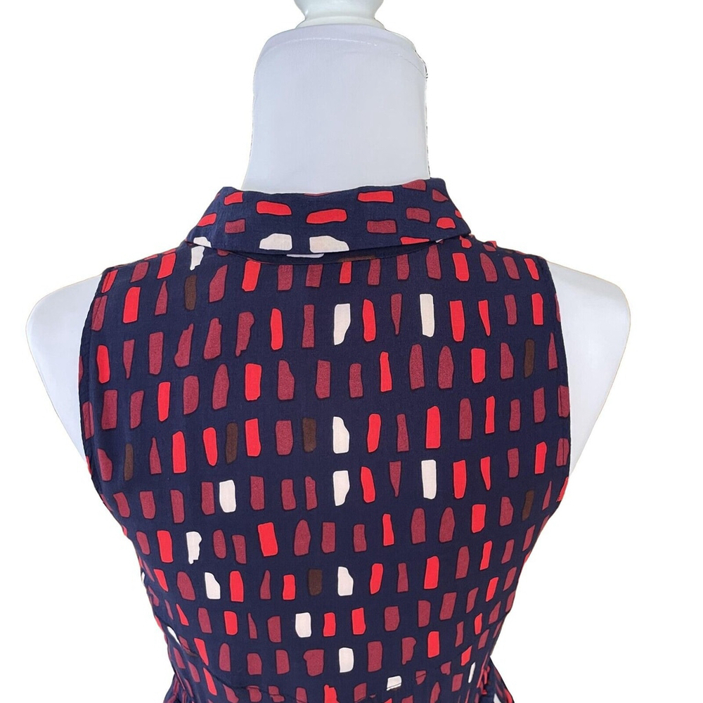 Anthropologie Navy Geometric Dress Small - Picture 5 of 14